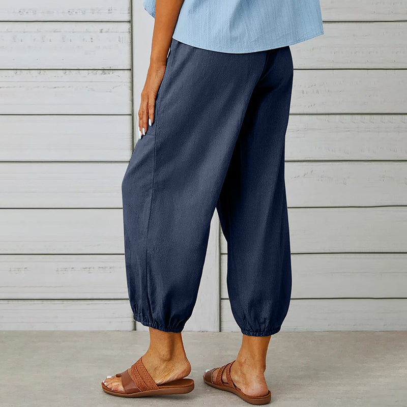 【Coton Et Lin】Bequeme Freizeithose