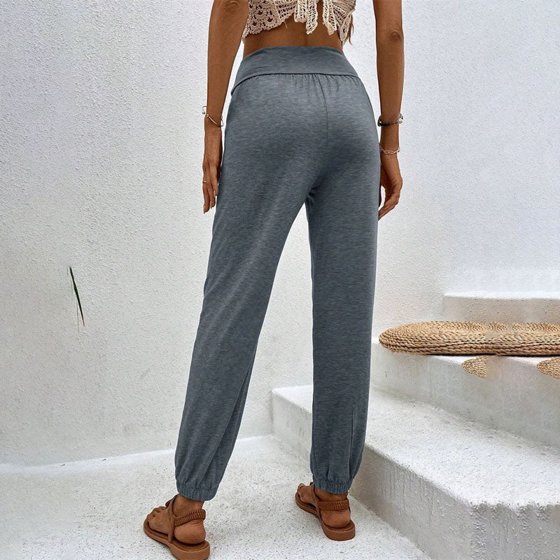 Lässige einfarbige Hose