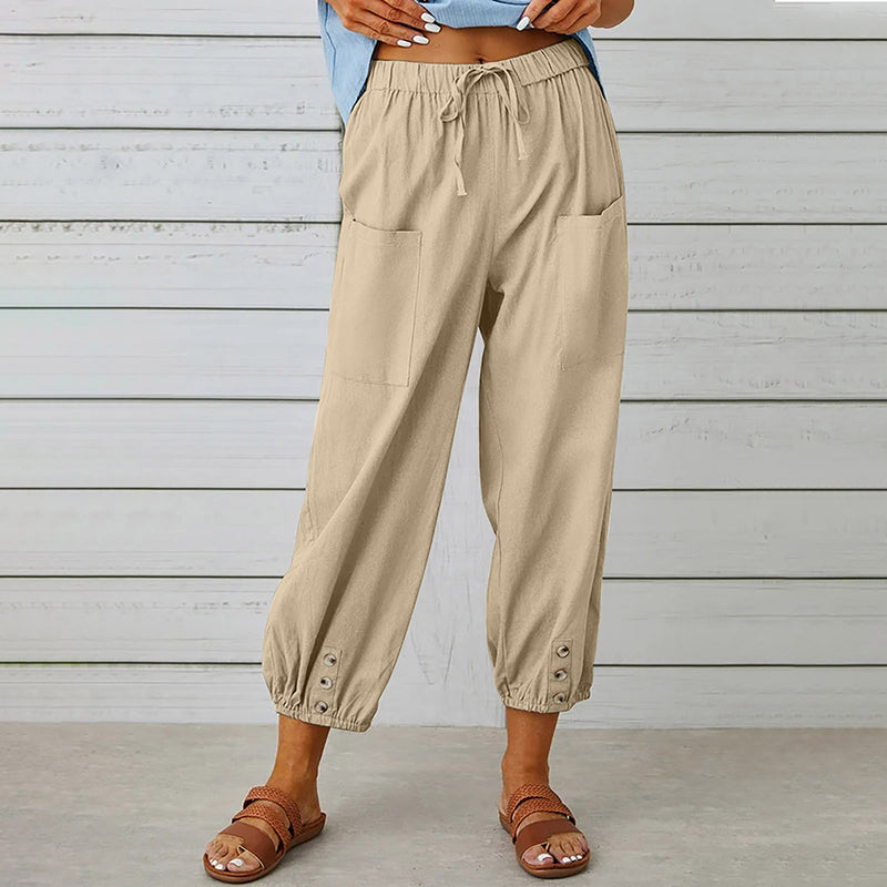 【Coton Et Lin】Bequeme Freizeithose