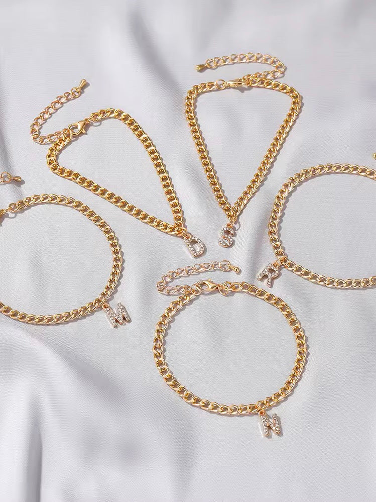 Armband / Fußkettchen mit Buchstabe