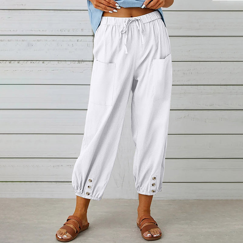 【Coton Et Lin】Bequeme Freizeithose