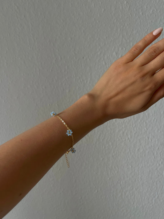 Blümchen-Armband aus Miyuki-Perlen
