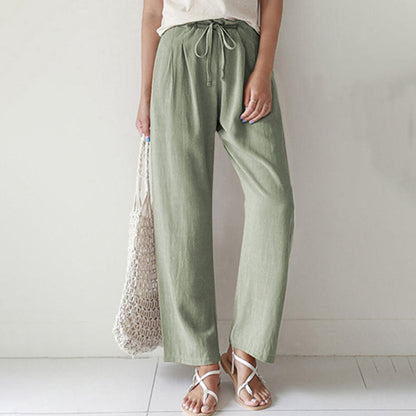 【Coton Et Lin】Lässige gerade Hose