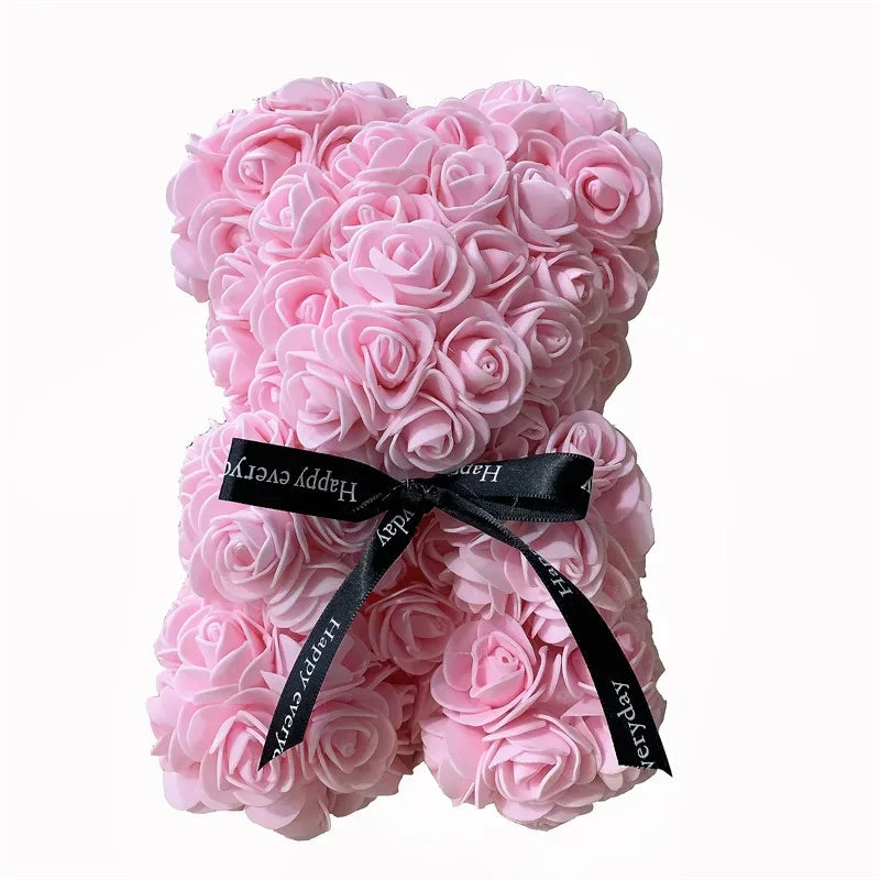 Urso de Rosas Teddy - 520 Rosas + BRINDE (CAIXA DE LUZES)