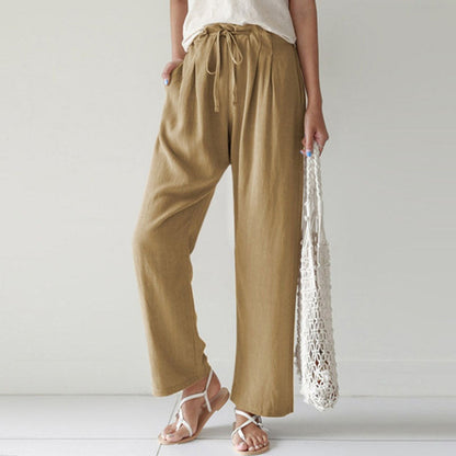 【Coton Et Lin】Lässige gerade Hose