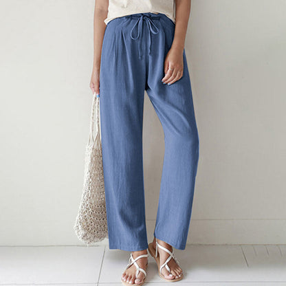 【Coton Et Lin】Lässige gerade Hose