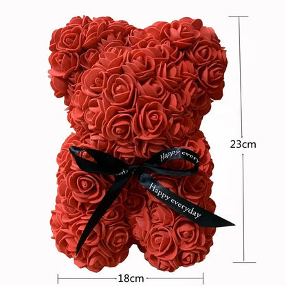 Urso de Rosas Teddy - 520 Rosas + BRINDE (CAIXA DE LUZES)