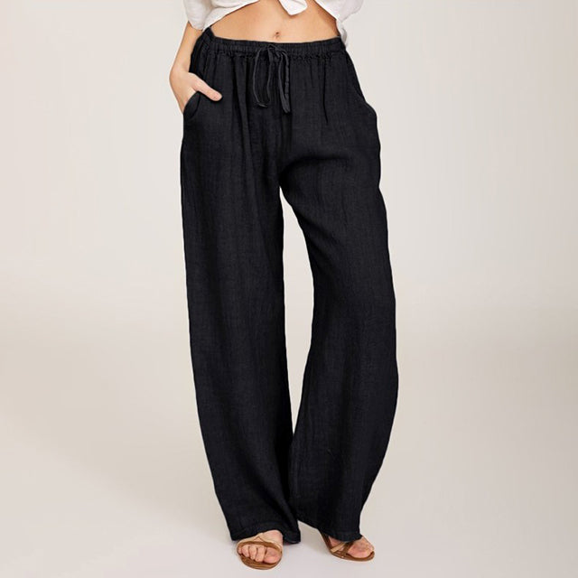 【Coton Et Lin】Lässige Weite-Hose