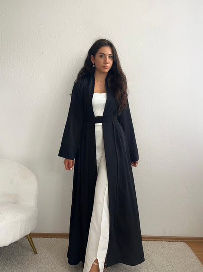Langer Kimono mit Bindegürtel