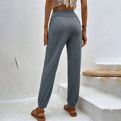 Lässige einfarbige Hose