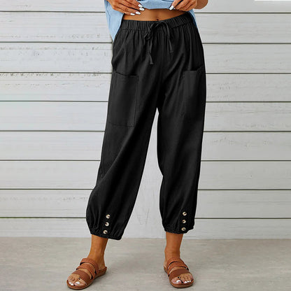 【Coton Et Lin】Bequeme Freizeithose