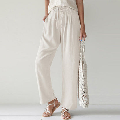 【Coton Et Lin】Lässige gerade Hose
