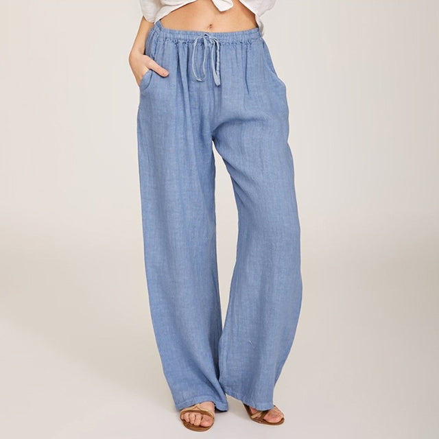 【Coton Et Lin】Lässige Weite-Hose