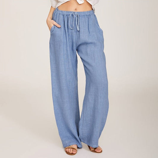 【Coton Et Lin】Lässige Weite-Hose