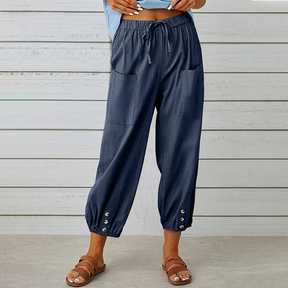 【Coton Et Lin】Bequeme Freizeithose