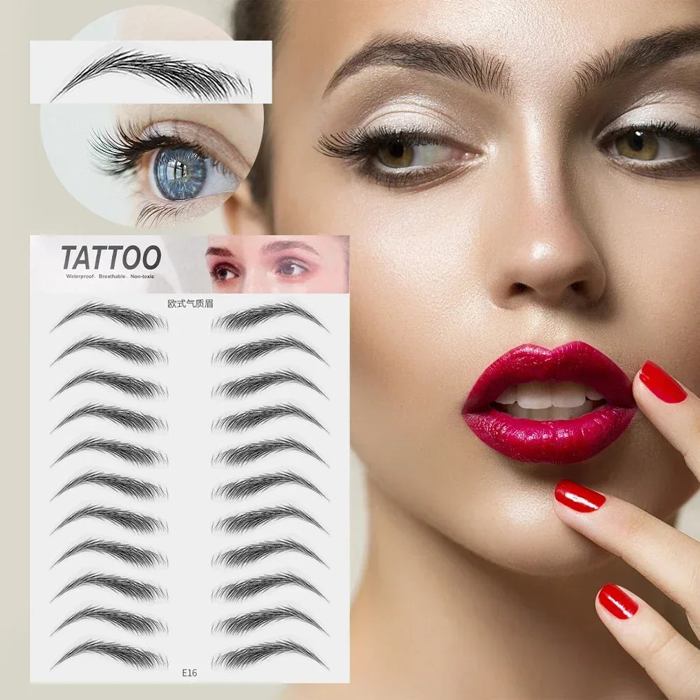 Waterproof Adhesive Eyebrow Makeup – Instant Perfection!