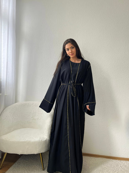 Leichter Kimono mit goldenen Linien