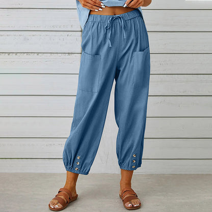 【Coton Et Lin】Bequeme Freizeithose