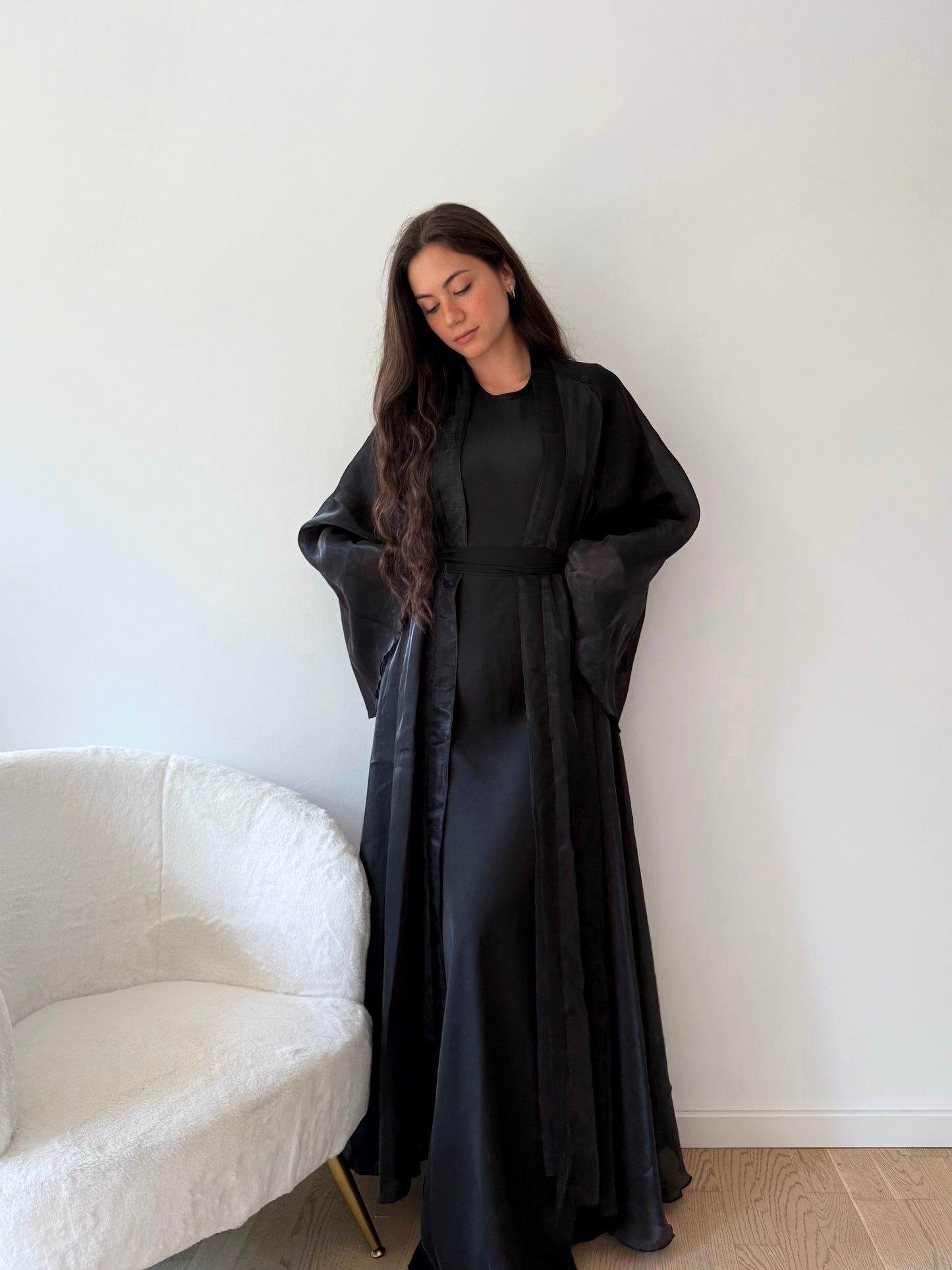 Zweiseitig tragbarer Kimono mit Volants