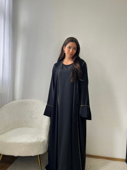 Leichter Kimono mit goldenen Linien
