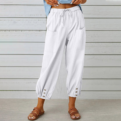 【Coton Et Lin】Bequeme Freizeithose