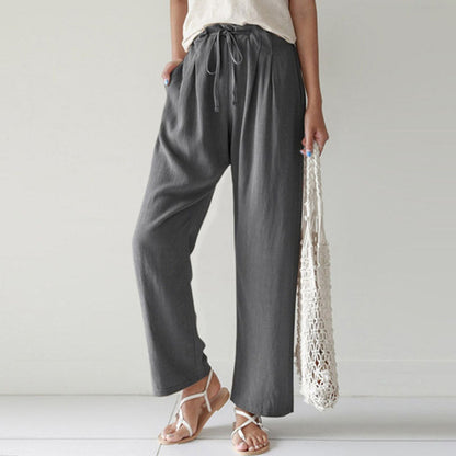 【Coton Et Lin】Lässige gerade Hose