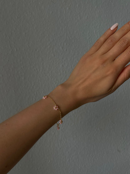 Blümchen-Armband aus Miyuki-Perlen
