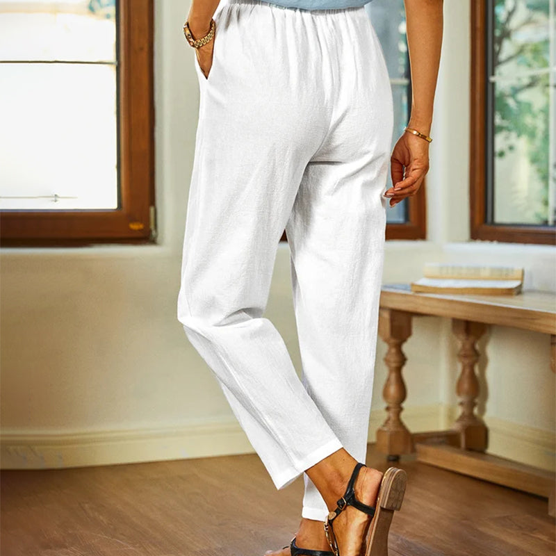 【Coton Et Lin】Freizeithose Uni